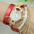 fashion teenage girl wrap women leather watch bracelet